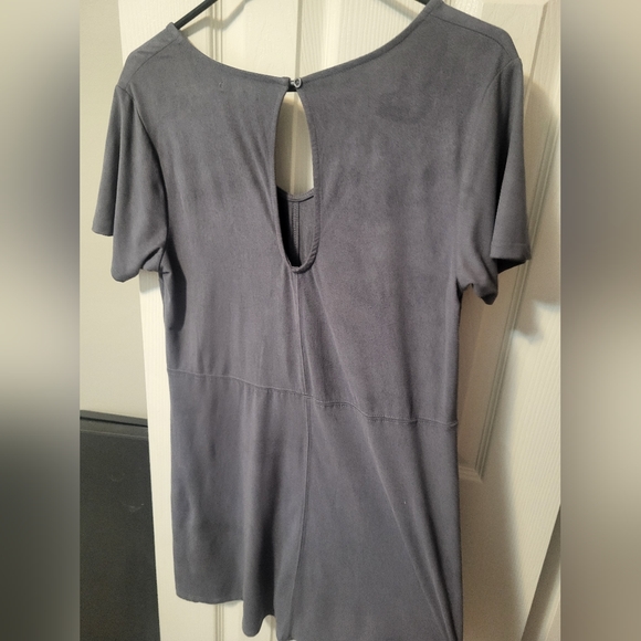 Z supply size medium blue gray suede smock dress with pockets - Picture 2 of 6